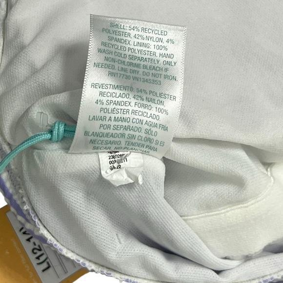 Kona Sol Yellow and Blue Striped One Piece Swimsuit - Picture 9 of 11